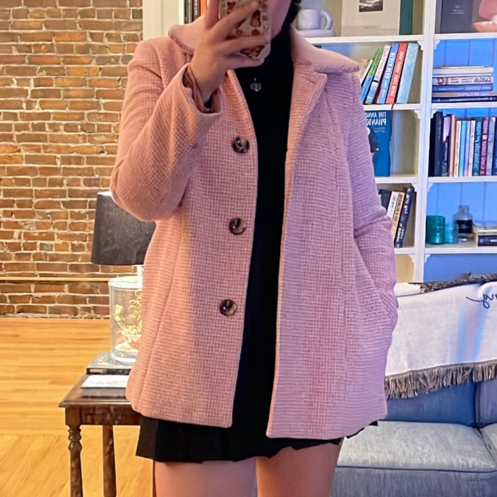 Gal Meets Glam Eloise Pink Check Coat